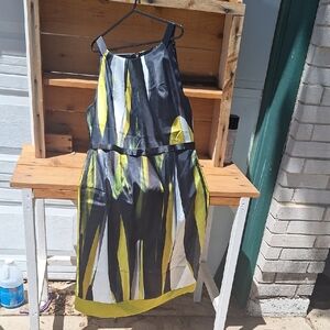 Stylish Striped Dress with Yellow Accents